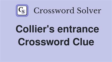 colliers crossword clue